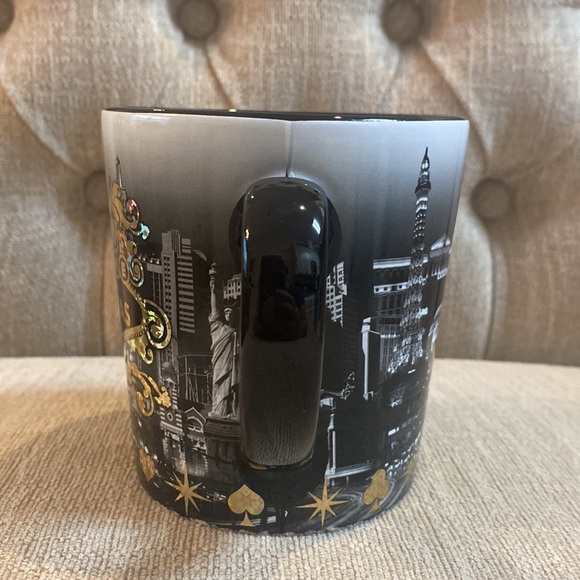 Las Vegas Beautiful Collector Black & Gold Large Coffee Mug LIKE NEW - Picture 3 of 14